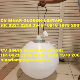 Lampu Gantung Bulat Polytelin Diameter 60cm 50cm 40cm 30cm